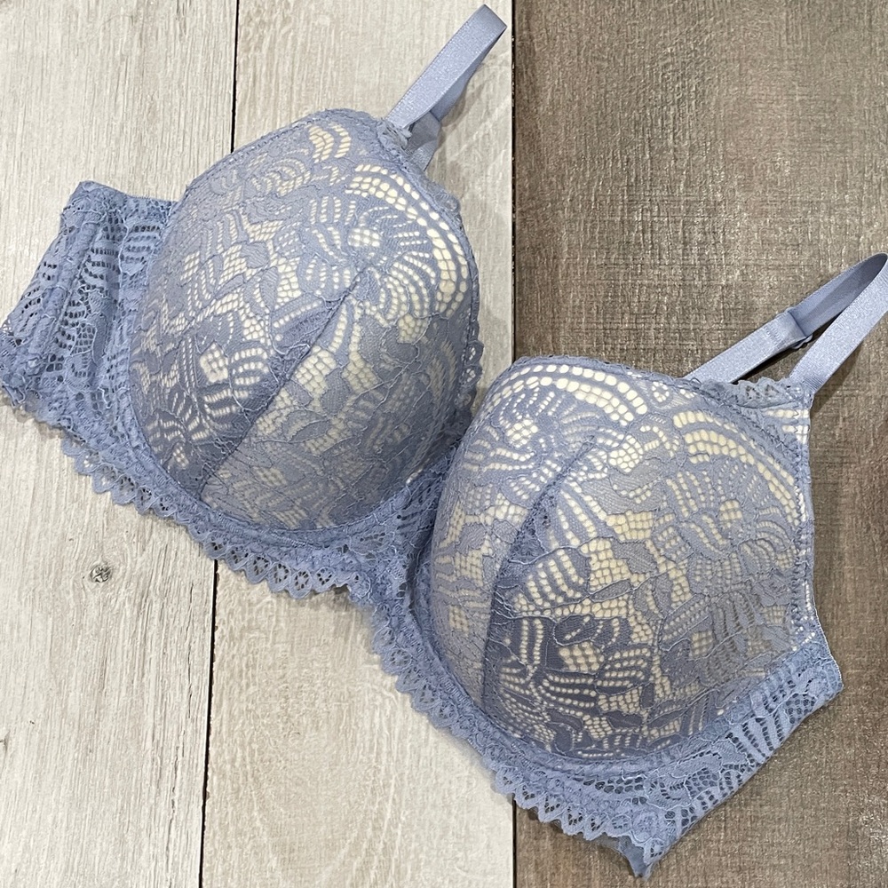 DREAMWEAR Lace Underwire Bra in Light Blue SZ 42C